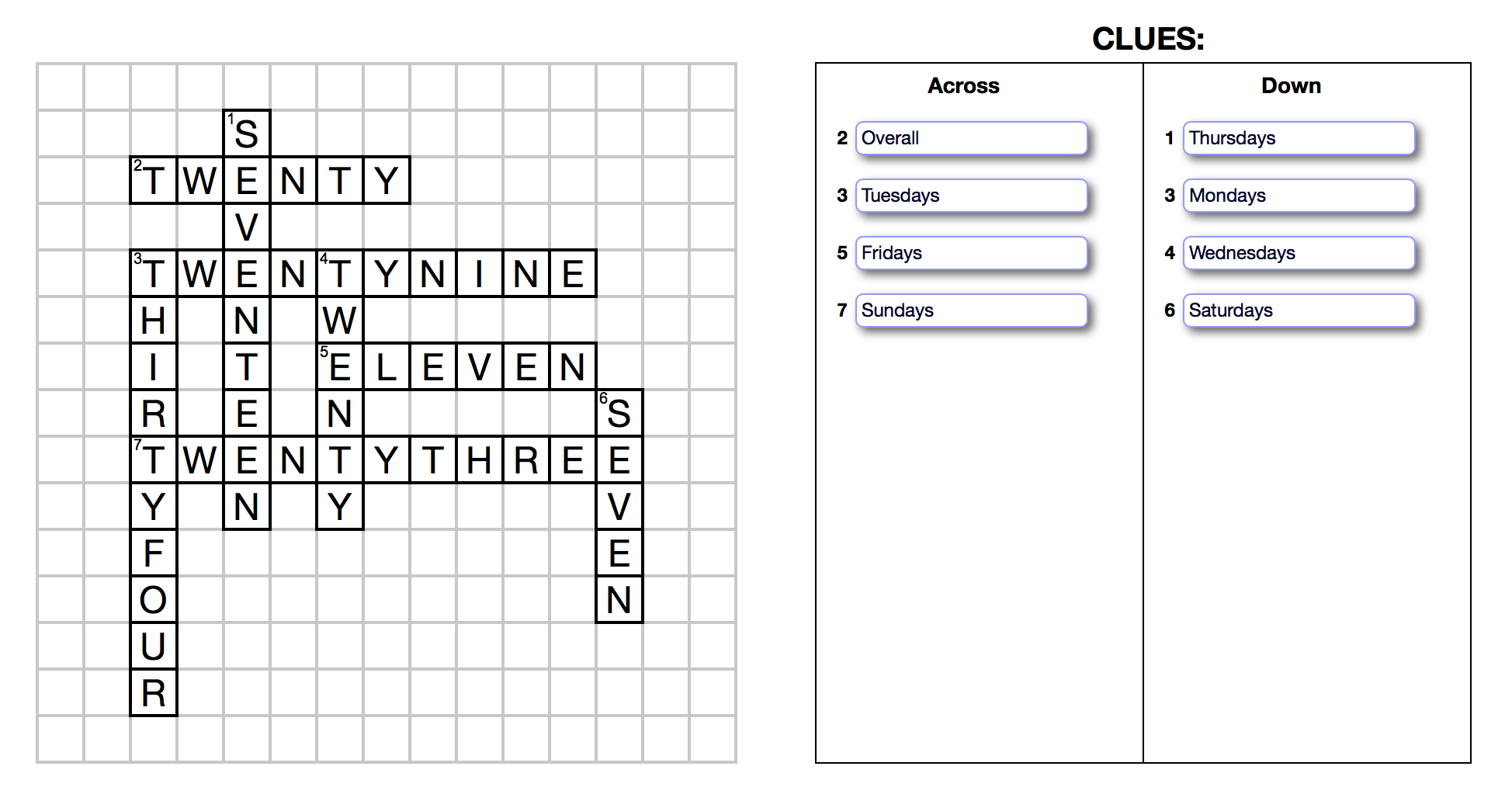 Bar Chart Crossword Clue